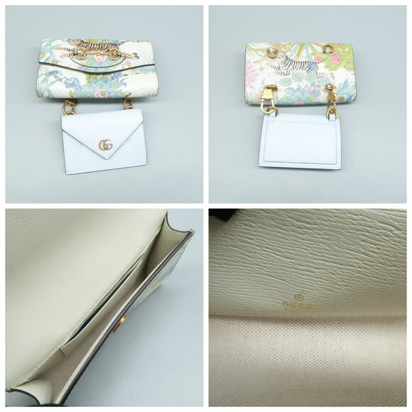 GUCCI Tiger Multicolor W/P Mixed Media Canvas Shoulder Bag - Picture 11 of 12